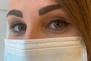 Beautiful eyes - Mask Corona Zuerich-Enge compulsory mask