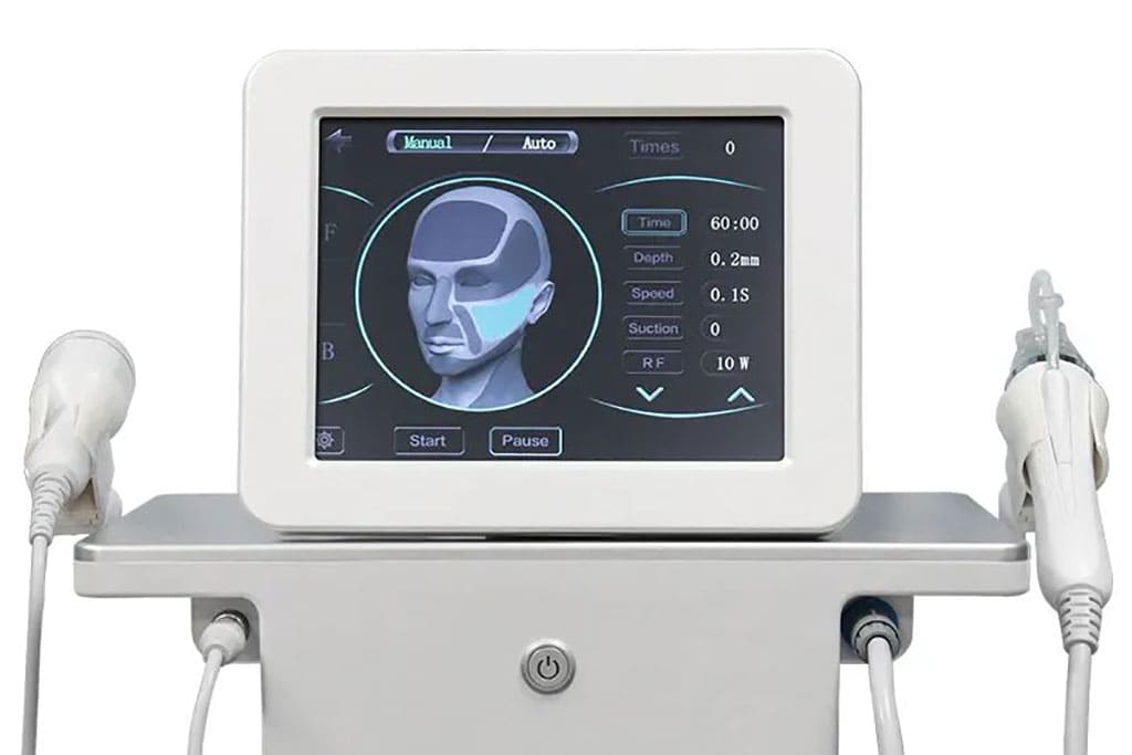 Radiofrequency needling device for acne treatment and skin texture improvement